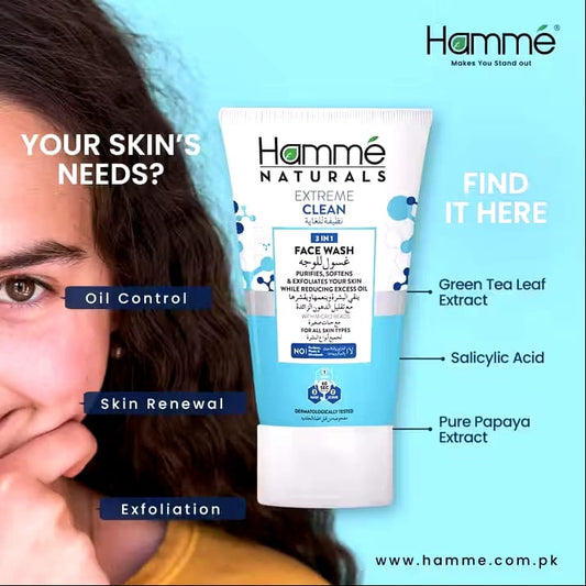 HAMME NATURALS FACE WASH